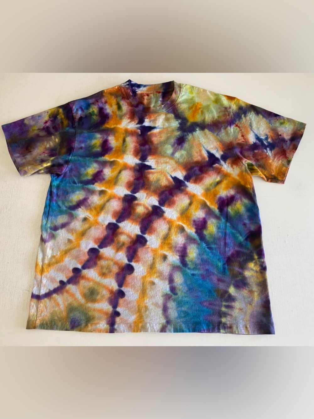 Multicolor Tie-Dye handmade Short Sleeve Tee